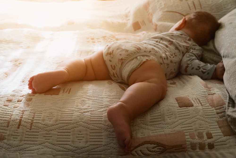 Is there a problem with children sleeping on their backs?