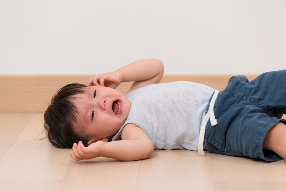 What should we do if child is having a tantrum?